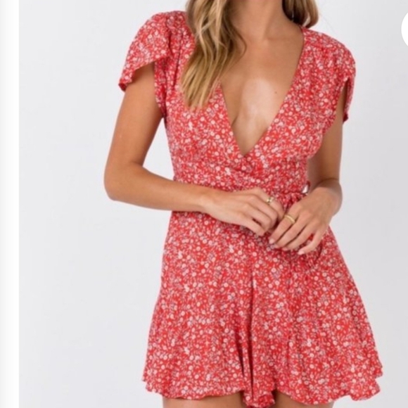 Row A Dresses & Skirts - Row A Women's Floral V-Neck Romper